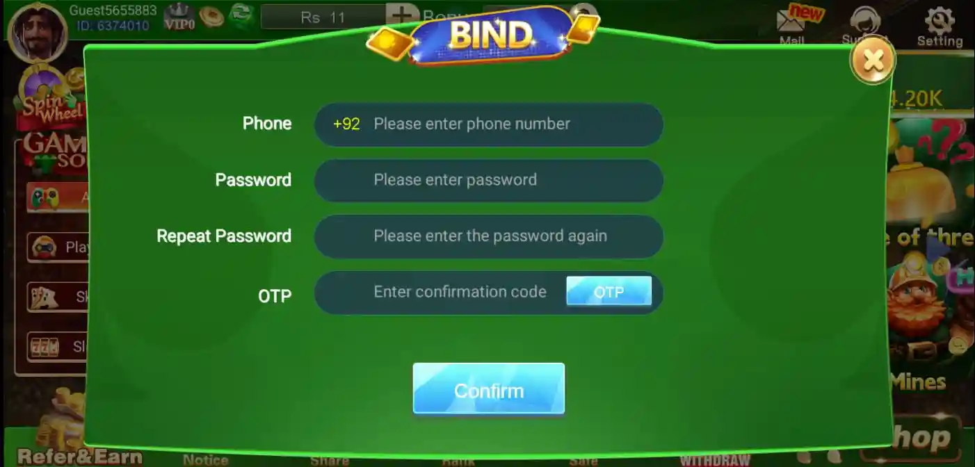 Gold Teen Patti Registration Guide