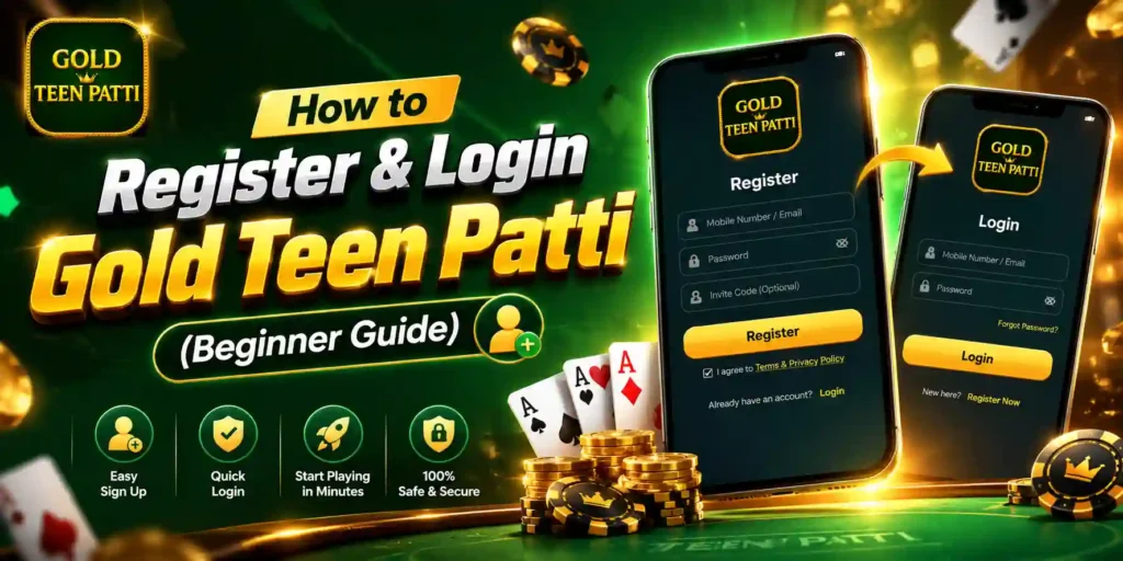 How to Register & login Gold Teen Patti (Beginner Guide)