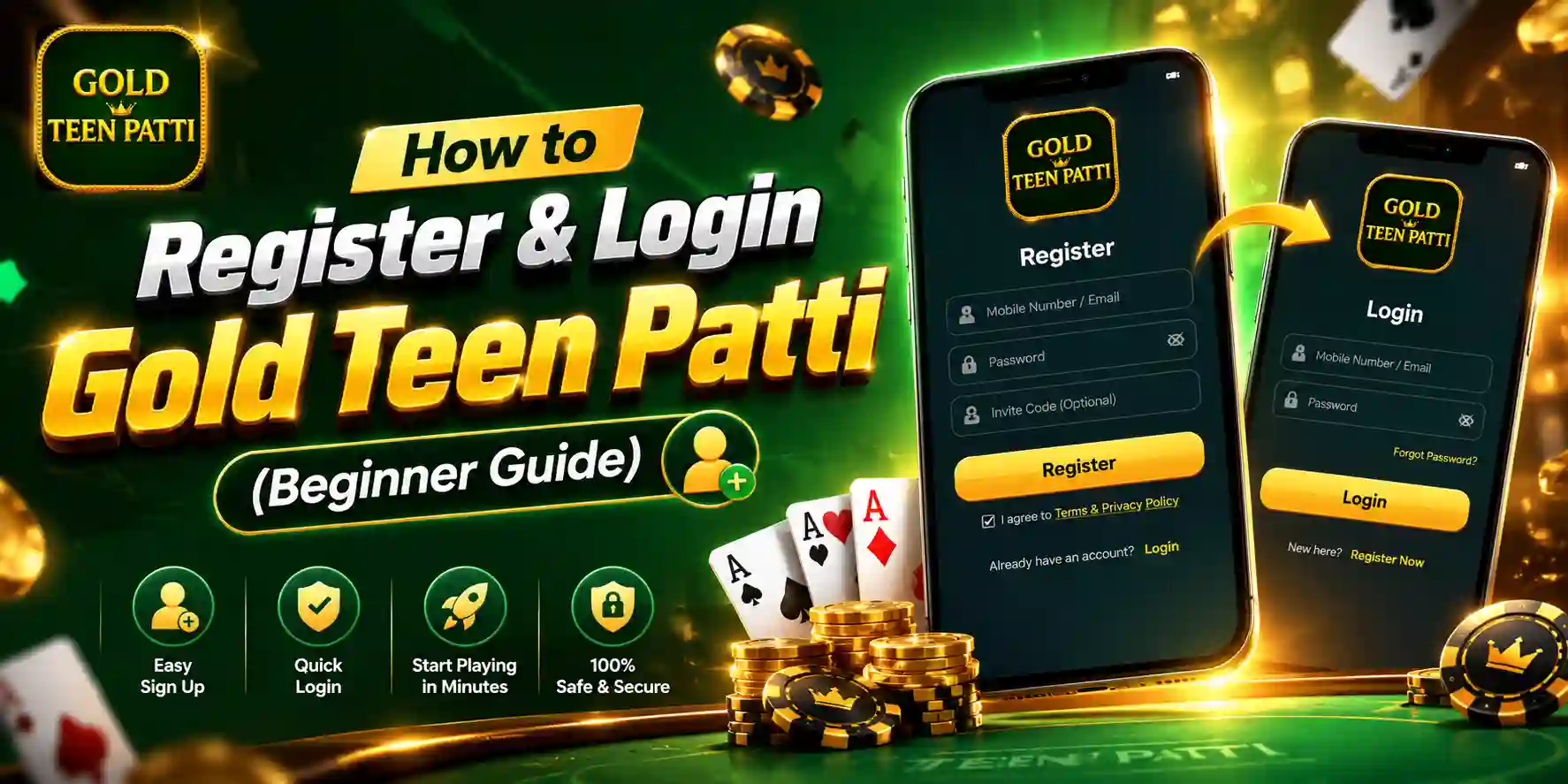 Gold Teen Patti Registration and Login Guide